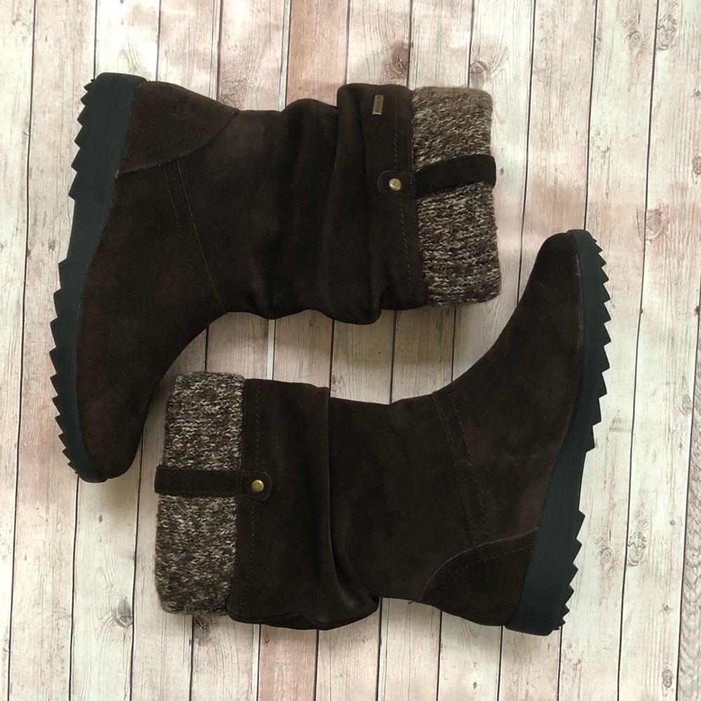 NWOT Cougar Boots Vienna Brown Real Leather-suede Ladies Size 7